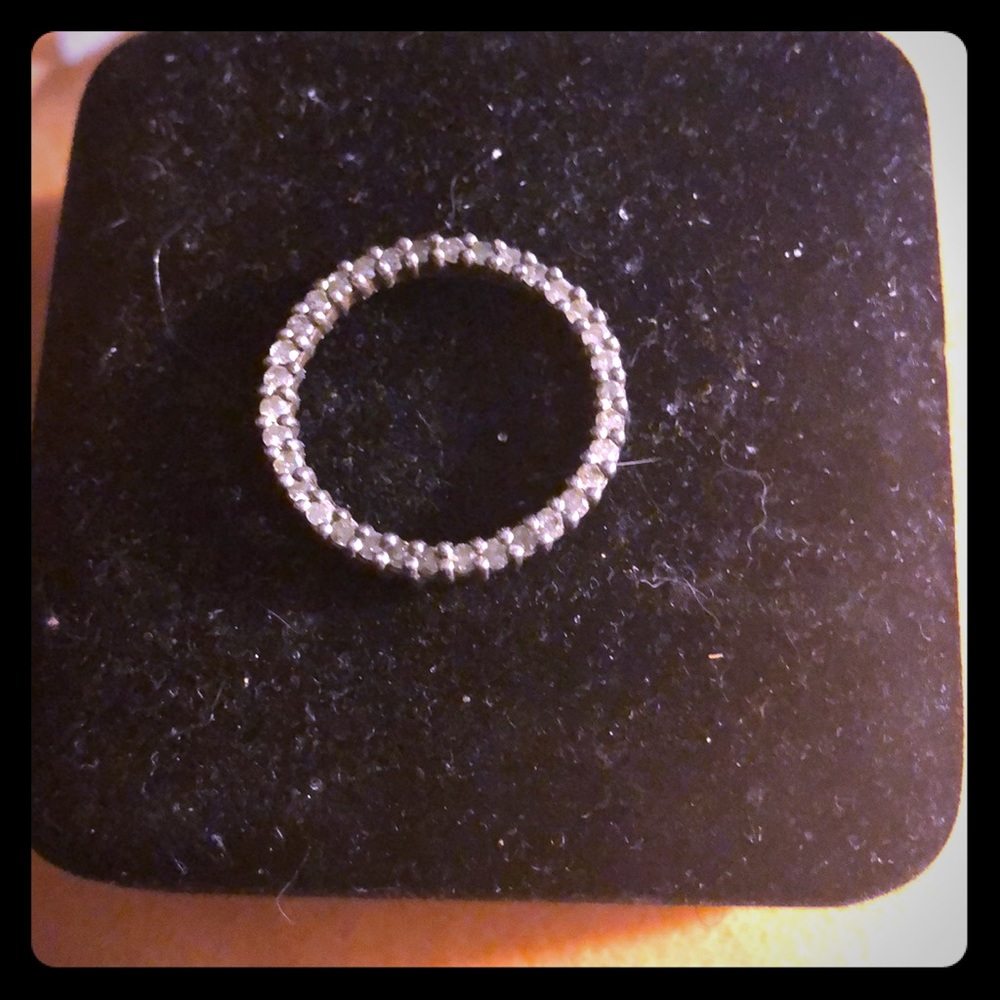 Sterling silver and Diamond Infinity pendant